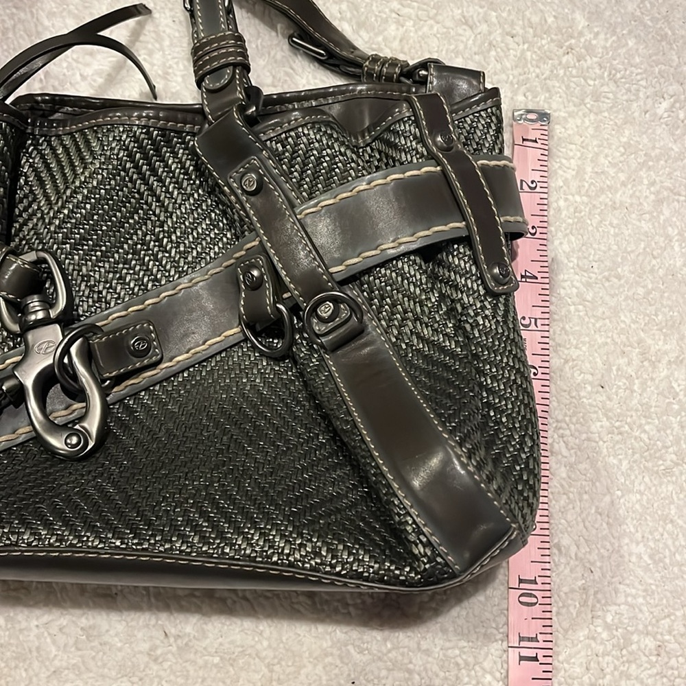 Francesco Biasia Gray Shoulder Bag Double Strap Magnetic Closure - Picture 10 of 15